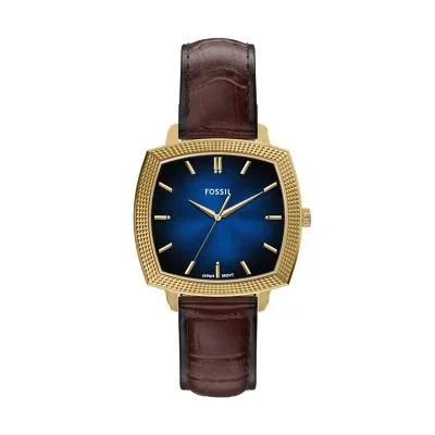 Nick Jonas x Fossil Machine Luxe Blue Vignette Three-Hand Brown Croco Leather Watch Nick Jonas x Fossil Machine Luxe Blue Vignette Three-Hand Brown Croco Leather Watch