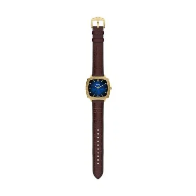 Nick Jonas x Fossil Machine Luxe Blue Vignette Three-Hand Brown Croco Leather Watch Nick Jonas x Fossil Machine Luxe Blue Vignette Three-Hand Brown Croco Leather Watch