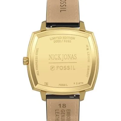 Nick Jonas x Fossil Machine Luxe Blue Vignette Three-Hand Brown Croco Leather Watch Nick Jonas x Fossil Machine Luxe Blue Vignette Three-Hand Brown Croco Leather Watch