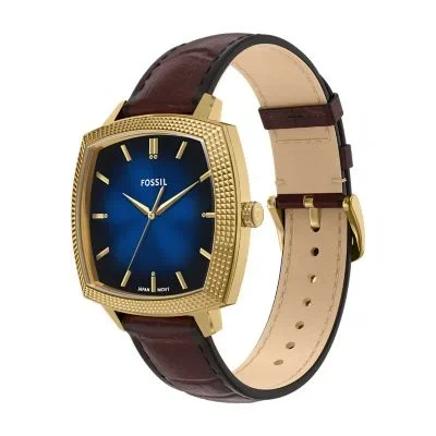 Nick Jonas x Fossil Machine Luxe Blue Vignette Three-Hand Brown Croco Leather Watch Nick Jonas x Fossil Machine Luxe Blue Vignette Three-Hand Brown Croco Leather Watch