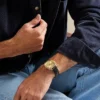 Nick Jonas x Fossil Machine Luxe Three-Hand Black Croco Leather Watch