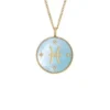 Pisces Sutton Zodiac Gold-Tone Stainless Steel Green Mother-of-Pearl Pendant Necklace Pisces Sutton Zodiac Gold-Tone Stainless Steel Green Mother-of-Pearl Pendant Necklace