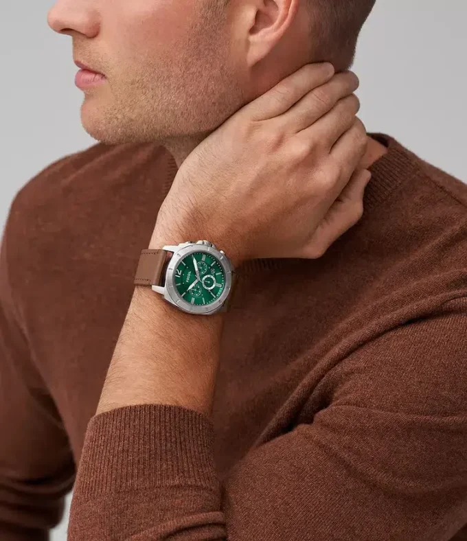 Privateer Chronograph Brown Leather Watch Privateer Chronograph Brown Leather Watch