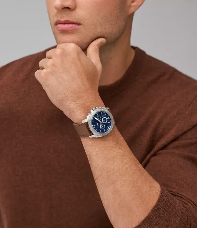 Privateer Chronograph Brown Leather Watch Privateer Chronograph Brown Leather Watch