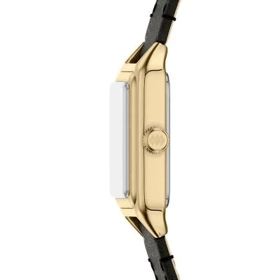 Raquel Mini Three-Hand Black Leather Watch Raquel Mini Three-Hand Black Leather Watch