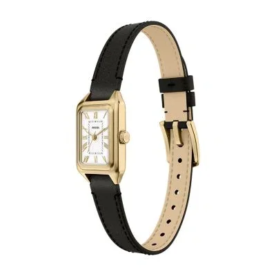 Raquel Mini Three-Hand Black Leather Watch Raquel Mini Three-Hand Black Leather Watch