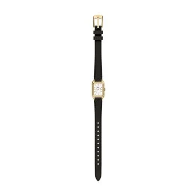 Raquel Mini Three-Hand Black Leather Watch Raquel Mini Three-Hand Black Leather Watch