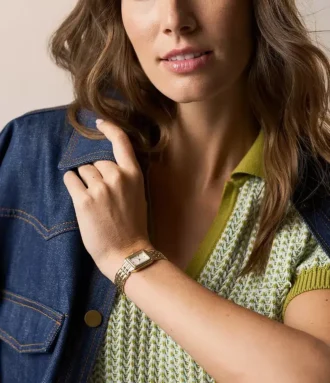 Raquel Mini Three-Hand Gold-Tone Stainless Steel Watch