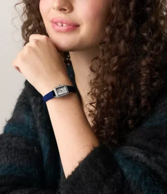 Raquel Mini Two-Hand Blue Velvet Watch