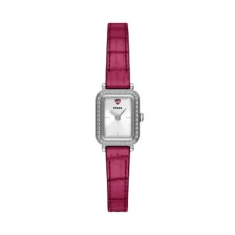 Raquel Mini Two-Hand Pink Leather Watch