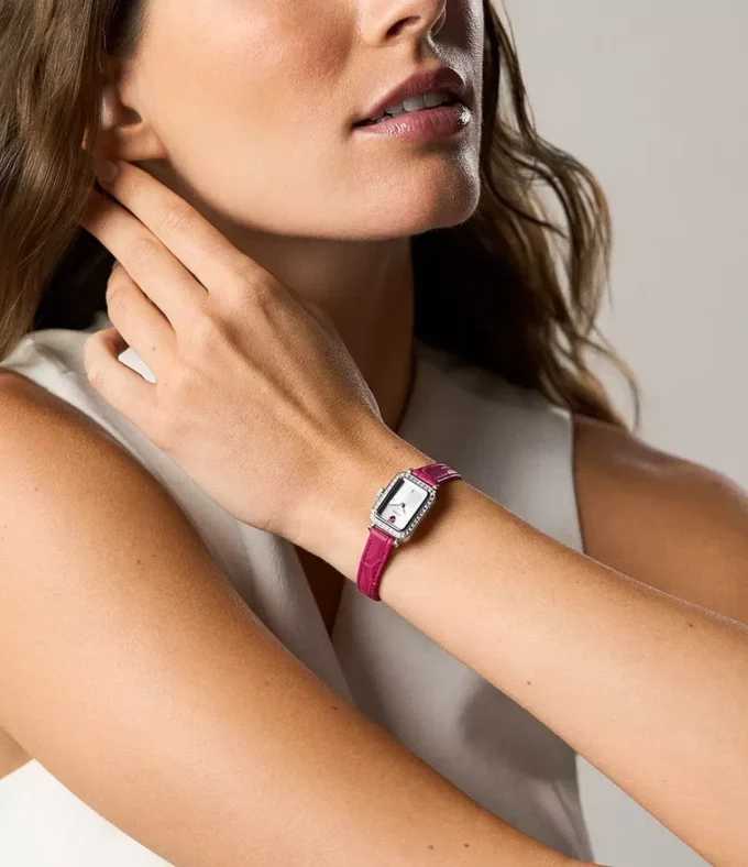 Raquel Mini Two-Hand Pink Leather Watch Raquel Mini Two-Hand Pink Leather Watch