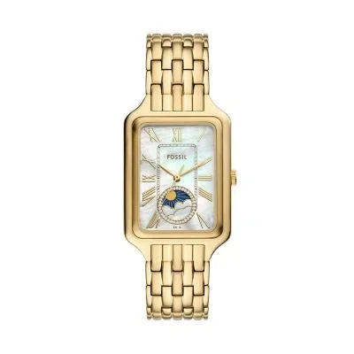 Raquel Sun Moon Multifunction Gold-Tone Stainless Steel Watch Raquel Sun Moon Multifunction Gold-Tone Stainless Steel Watch