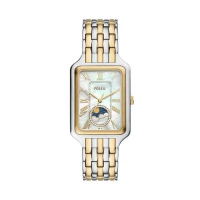 Raquel Sun Moon Multifunction Two-Tone Stainless Steel Watch Raquel Sun Moon Multifunction Two-Tone Stainless Steel Watch