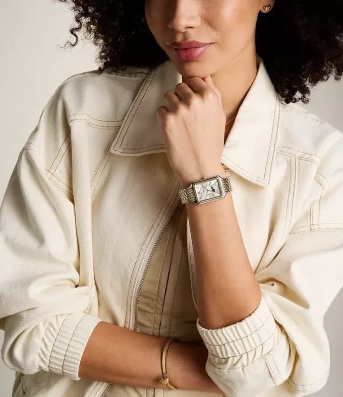 Raquel Sun Moon Multifunction Two-Tone Stainless Steel Watch Raquel Sun Moon Multifunction Two-Tone Stainless Steel Watch
