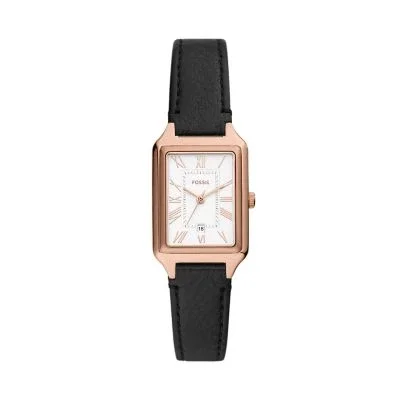 Raquel Three-Hand Date Black LiteHide™ Leather Watch Raquel Three-Hand Date Black LiteHide™ Leather Watch