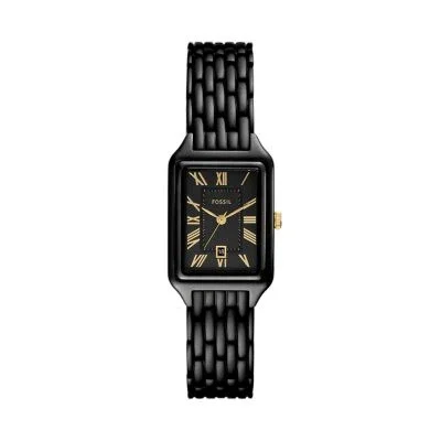 Raquel Three-Hand Date Black Stainless Steel Watch Raquel Three-Hand Date Black Stainless Steel Watch