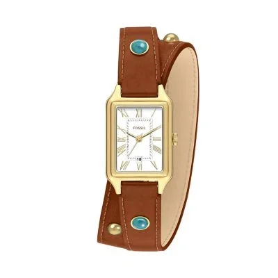 Raquel Three-Hand Date Brown Leather Watch Raquel Three-Hand Date Brown Leather Watch