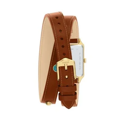 Raquel Three-Hand Date Brown Leather Watch Raquel Three-Hand Date Brown Leather Watch