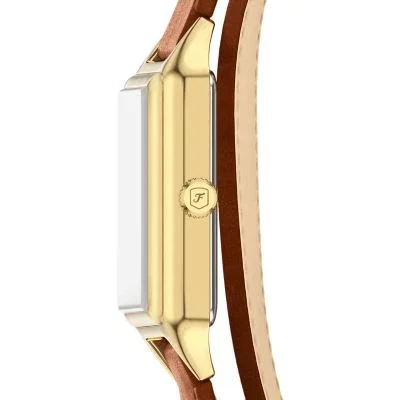 Raquel Three-Hand Date Brown Leather Watch Raquel Three-Hand Date Brown Leather Watch