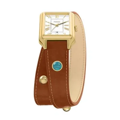 Raquel Three-Hand Date Brown Leather Watch Raquel Three-Hand Date Brown Leather Watch