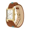 Raquel Three-Hand Date Brown Leather Watch Raquel Three-Hand Date Brown Leather Watch
