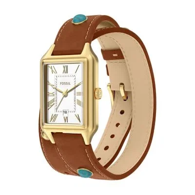 Raquel Three-Hand Date Brown Leather Watch Raquel Three-Hand Date Brown Leather Watch