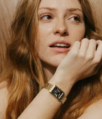 Raquel Three-Hand Date Gold-Tone Stainless Steel Watch