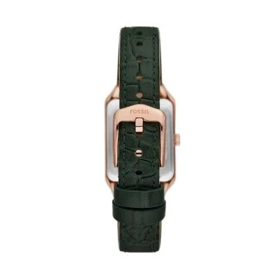 Raquel Three-Hand Date Green Croco LiteHide™ Leather Watch Raquel Three-Hand Date Green Croco LiteHide™ Leather Watch