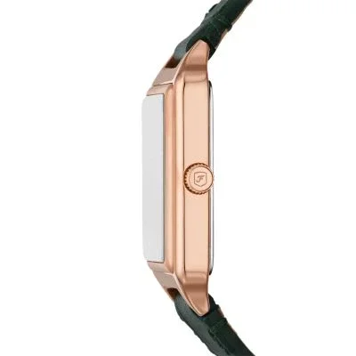 Raquel Three-Hand Date Green Croco LiteHide™ Leather Watch Raquel Three-Hand Date Green Croco LiteHide™ Leather Watch