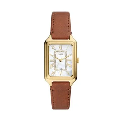 Raquel Three-Hand Date Medium Brown Leather Watch Raquel Three-Hand Date Medium Brown Leather Watch