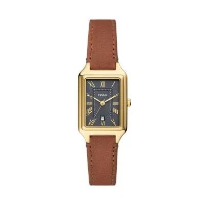 Raquel Three-Hand Date Medium Brown Leather Watch Raquel Three-Hand Date Medium Brown Leather Watch