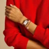 Raquel Three-Hand Date Medium Brown Leather Watch and Bracelet Set