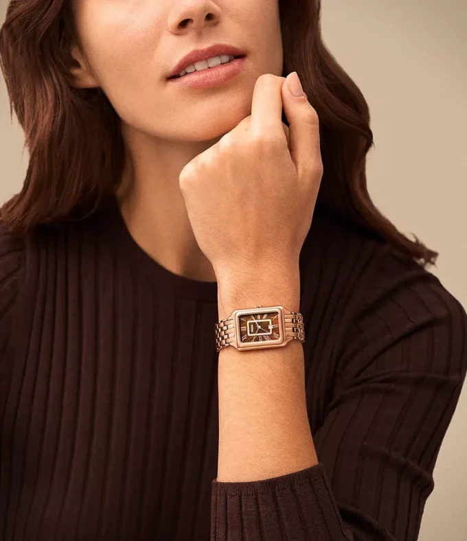 Raquel Three-Hand Date Rose Gold-Tone Stainless Steel Watch Raquel Three-Hand Date Rose Gold-Tone Stainless Steel Watch