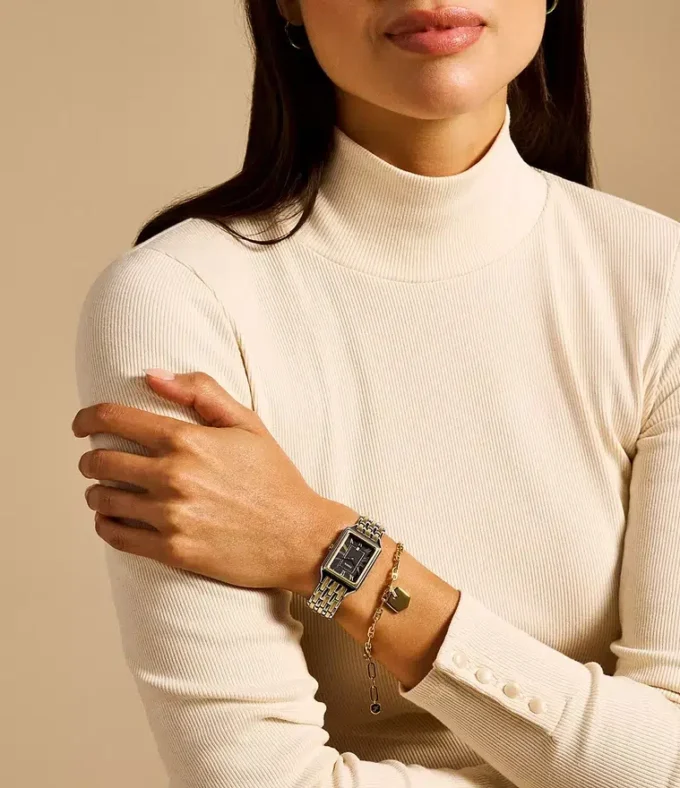 Raquel Three-Hand Date Two-Tone Stainless Steel Watch and Bracelet Set Raquel Three-Hand Date Two-Tone Stainless Steel Watch and Bracelet Set