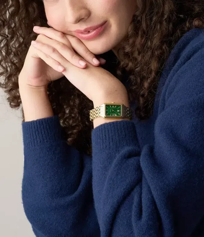 Raquel Three-Hand Gold-Tone Stainless Steel Watch Raquel Three-Hand Gold-Tone Stainless Steel Watch