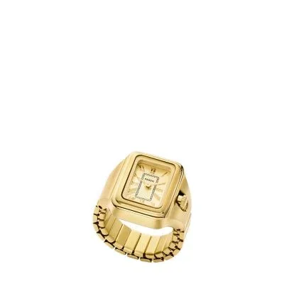Raquel Watch Ring Two-Hand Gold-Tone Stainless Steel Raquel Watch Ring Two-Hand Gold-Tone Stainless Steel