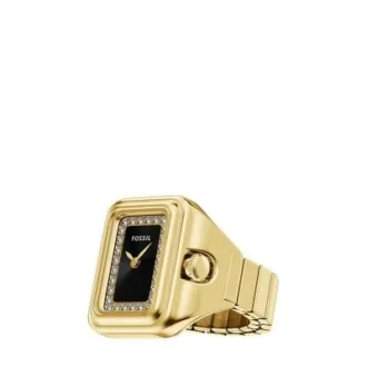 Raquel Watch Ring Two-Hand Gold-Tone Stainless Steel Watch