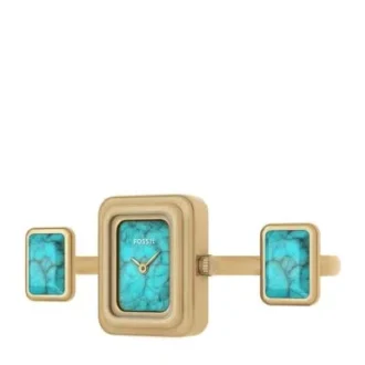 Raquel Watch Ring Two-Hand Gold-Tone Stainless Steel Watch Raquel Watch Ring Two-Hand Gold-Tone Stainless Steel Watch