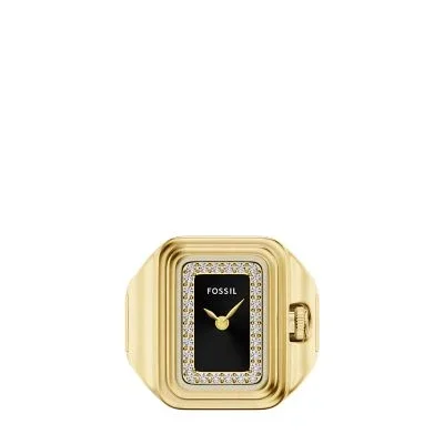 Raquel Watch Ring Two-Hand Gold-Tone Stainless Steel Watch Raquel Watch Ring Two-Hand Gold-Tone Stainless Steel Watch