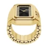 Raquel Watch Ring Two-Hand Gold-Tone Stainless Steel Watch Raquel Watch Ring Two-Hand Gold-Tone Stainless Steel Watch