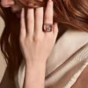 Raquel Watch Ring Two-Hand Rose Gold-Tone Stainless Steel Raquel Watch Ring Two-Hand Rose Gold-Tone Stainless Steel