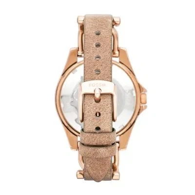 Riley Multifunction Rose Gold-Tone and Sand Leather Watch Riley Multifunction Rose Gold-Tone and Sand Leather Watch