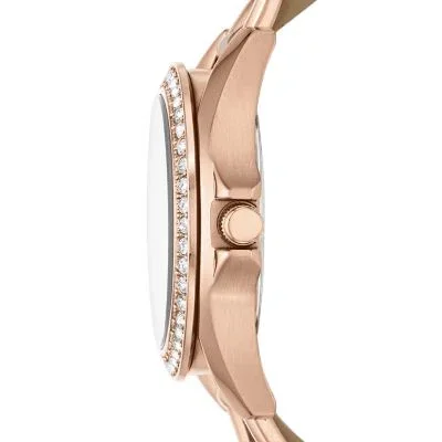 Riley Multifunction Rose Gold-Tone and Sand Leather Watch Riley Multifunction Rose Gold-Tone and Sand Leather Watch