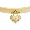 Sadie All My Love Gold-Tone Stainless Steel Heart Bangle Bracelet Sadie All My Love Gold-Tone Stainless Steel Heart Bangle Bracelet