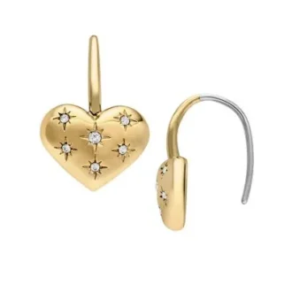 Sadie All My Love Gold-Tone Stainless Steel Heart Drop Earrings