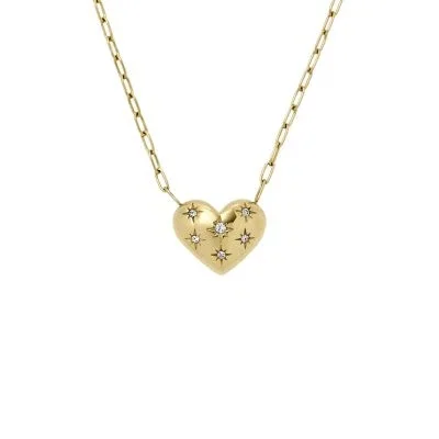 Sadie All My Love Gold-Tone Stainless Steel Heart Pendant Necklace Sadie All My Love Gold-Tone Stainless Steel Heart Pendant Necklace