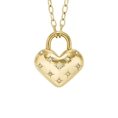 Sadie All My Love Gold-Tone Stainless Steel Heart Pendant Necklace Sadie All My Love Gold-Tone Stainless Steel Heart Pendant Necklace