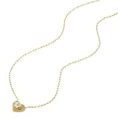 Sadie All My Love Gold-Tone Stainless Steel Heart Pendant Necklace Sadie All My Love Gold-Tone Stainless Steel Heart Pendant Necklace