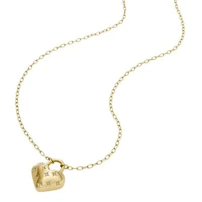 Sadie All My Love Gold-Tone Stainless Steel Heart Pendant Necklace Sadie All My Love Gold-Tone Stainless Steel Heart Pendant Necklace