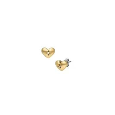 Sadie All My Love Gold-Tone Stainless Steel Heart Stud Earrings Sadie All My Love Gold-Tone Stainless Steel Heart Stud Earrings